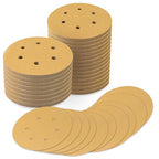 100 PCS 6 Inch Sanding Discs 320 Grit, 6 Hole Hook and Loop Round Sandpaper for Random Orbital Sander