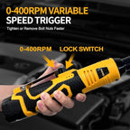 XGOLD 16.8V Cordless Ratchet Wrench 3/8 Set,40FT-LBS (45N.m) Electric Ratchet,Electric Socket Wrench With 2 Batteries,6 Sockets,1/4” Adapter And Fast Charger