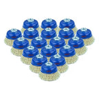 SALI 18 Pack Wire Cup Brush, 4 Inch Coarse Crimped Cup Brush for Grinders, with 5/8 Inch -11Arbor for Heavy Cleaning Rust, Stripping and Abrasive, for Angle Grinder