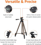 Amazon Basics 50-inch Lightweight Portable Camera Mount Tripod Stand with Bag, for Travel Photography, Champagne (Pack of 10)