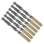 Drill Bit, 8mm Cutting Diameter, 4341 HSS Gold and Black 118° Cutting Angle Number Jobber Bits - (Applications: for Drilling Soft Metal Plastic Wood), 6-Pieces