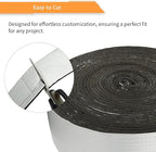 DOBTIM Foam Foil Pipe Insulation Wrap 4 in x 32 ft,Reflective Foil Insulation Tape Self Adhesive with High Resilience for Pipe Insulation Wrap