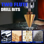 Step Drill Bits, 3PCS (28 Sizes) HSS Step Unibit Drill Bit Set with Automatic Center Punch, Double Cutting Blades, High-Speed Steel, Multiple Hole Stepped Up Bits for DIY Lovers with Case