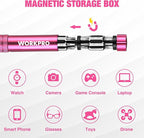 WORKPRO 24 in 1 Multi Bit Mini Screwdriver Set Magnetic, Manual Pen Screwdrivers, Tough S2 Steel Small Screwdriver Bits for Eyeglass, Watch, Laptop, Phone, Jewelry and Electronic, Pink