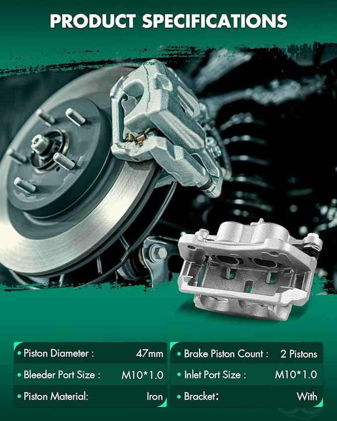 SCITOO 19B3827A Front Right Disc Brake Caliper w/Bracket Fit For Acura For MDX 2014-2019,For Honda For Pilot 2016-2019,For Honda For Ridgeline 2017-2019, Double Pistons
