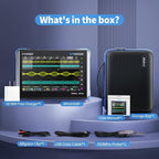 FNIRSI DPOS350P 4-in-1 Tablet Oscilloscope 350MHz, Spectrum Analyzer 200KHz - 350MHz, Frequency Response Analyzer DDS Generator, 2CH Handheld Oscilloscope 1 GSa/s, 7" Touch Screen Digital Phosphor