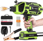 Portable Handheld Welding Machine - 110V IGBT Inverter Handheld Welder, 20-120A Portable ARC Welder with 5 Variable Current Adjustments,Hot Start & Anti-Stick for 3/32"-1/8" Welding Rods(Green)