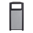 Safco Evos Steel Trash Can, 38 Gallons, Indoor and Outdoor Use, Commercial Garbage Can with Plastic Liner
