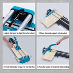 Manual Tile Cutter,24/32/48 Inch Tile Cutter With Tungsten Carbide Cutting Wheel,Infrared Positioning, Precise Tile Cutter Tools (48 inch double rails)