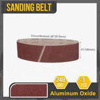 4 x 36 Inch Sanding Belt, 3 Pcs 240 Grit Knife Sharpener Belts Work Sharpening for Belt Sander Knife Carving Tool Metal Working