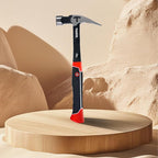 Meiwaltee 20 oz Heavy Duty One-piece Forged Hammer, Straight Claw Hammer with Magnetic Nail Holder, Rip Claw Hammer with Milled Face & Shock-Absorbing Reduction Grip
