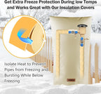 Pipe Insulation Tape, Outdoor Water Pipe Insulation Wrap, Foam Insulation Tape for Outdoor Pipes Winter Freeze Protection, Heat Tape for Water Pipes, Copper Pipes, PVC, AC Line, 3in x 15ft, Beige
