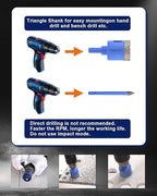 Diamond Tile Hole Saw Kit - 10Pcs 1/4'' X 3, 4/5'', 1'', 1-1/4'', 1-3/8'', 2'' Drill Bits Set, 1/4'' Carbide Drill Bit, 1-3/8'' Beveling Chamfer Bit for Porcelain Tile Ceramic Granite Marble