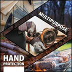 Work Leather Gloves with Cool Cotton Lined Backing Lightweight & Versatile Split Leather Safety Cuff Work Gloves