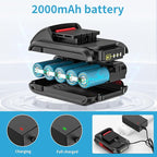 Cordless Power Drill Set with Battery and Charger, 25+3 Mini Drill 21V Electric Drill Cordless Hammer Impact Drill Set with 3/8 Inch Keyless Chuck with 2 Batteries