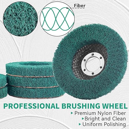 10Pcs 180 Grit Scour Flap Disc 4 1/2 Inch Angle Grinder Attachment Coarse Sanding Disc Paint Rust Remover Wire Brush Metal Polishing Wheel