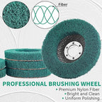 10Pcs 180 Grit Scour Flap Disc 4 1/2 Inch Angle Grinder Attachment Coarse Sanding Disc Paint Rust Remover Wire Brush Metal Polishing Wheel