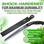 Saboten Japan 9.4" Japanese Pruning Saw – Fluorine-Coated High-Carbon Steel Blade, Traditional Wooden Handle, Precision Pull Cut Tool for Branches – forest Originals, Made in Japan