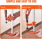 VEVOR Bar Clamps for Woodworking, 2-Pack 36" Clamp, Quick-Change F Clamp with 600 lbs Load Limit, 2.5" Throat Depth, Cast Iron and Carbon Steel, Wood Clamps for Woodworking Metal Working