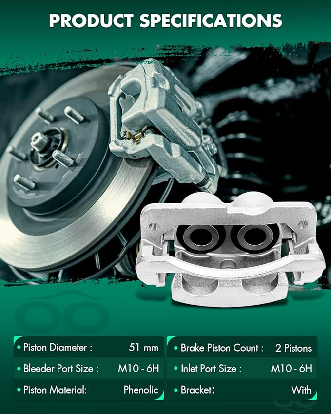 SCITOO 18-B4728 18-B4729 Disc Brake Calipers Assembly with Bracket Fit For Cadillac 2002-2006,For Chevrolet 1999-2013,For GMC 1999-2013,For Hummer 2003-2009