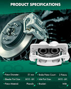 SCITOO 18-B4728 18-B4729 Disc Brake Calipers Assembly with Bracket Fit For Cadillac 2002-2006,For Chevrolet 1999-2013,For GMC 1999-2013,For Hummer 2003-2009