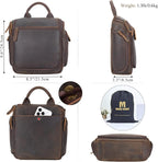 Masa Kawa Leather Hanging Travel Toiletry Bag for Men Portable Expandable Camping Cosmetics Makeup Toiletries Organizer Vintage Bathroom Shaving Kit Brown Wash Bags