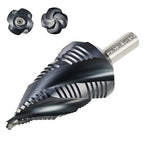 ZELCAN 19 Sizes M35 Cobalt Step Drill Bit, 3/16" to 1-3/8" Four Spiral Flute Drill Bit for Metal, Titanium-Coated HSS Step Bit with 2/5" Tri-Flat Shank for Stainless Steel Aluminum Copper Wood Plastic