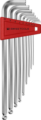 PB SWISS TOOLS Allen Key Set PB 212.LH-10 | 100% Swiss Made | 9-Piece Long Hex Key Set Size 1.5-10 mm for Screwdriving Work in Industry and Handcraft