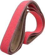 5 Pack 2x72 Inch Ceramic Sanding Belts 36 Grit, 2 x 72 Metal Grinding Sanding Belt, Sander Belts for Metal Knife Sharpening, 5 Pack(2x72in)