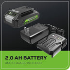 Greenworks 24V Cordless Mouse Detail Sander, Wood Sander with 11,000 OPM, Removable Dust Collection Bag, 2Ah Battery & Charger