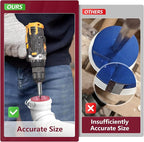 6 Piece PVC Pipe Reamer Kit With A Socket Wrench, 0.75" 1" 1.5" 2" 3" 4 Inch Plastic Pipe Fitting Reamer Tools Contain PPR75, PPR100, PPR150, PPR200, PPR300, PPR400, Fit Standard 3/8" & 1/4" Drills