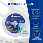 SHDIATOOL Glass Diamond Cutting Disc 3-3/8-Inch Saw Blade, Ultra-Thin Cut Off Wheel for Tile Ceramic Porcelain Marble 85mm (2 of Pack)