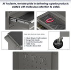 5-Drawer Tool Box with Wheels, Rolling Tool Storage Cabinet with Detachable Top Tool Chest and Locking Mechanism, Metal Tool Cart for Garage Workshop and Room Use (Gray)