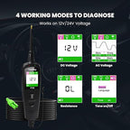 Power Circuit Probe Kit, Topdiag P100 Car Circuit Tester, 12-24V Automotive Electrical Tool, AC/DC Resistance Circuit Detector with 40FT Extension Cable, Trailer Truck Voltage Current Detector
