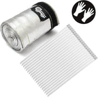 Heat Shroud Sleeve Aluminized 2 Pcs for Ultimate Heat Protection Hose Wire Shield 1-1/4''I.D. x 10FT, with 20 Pcs 7.8Inch Stainless Steel Cable Metal Zip Ties