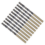 Drill Bit, 5mm Cutting Diameter, 4341 HSS Gold and Black 118° Cutting Angle Number Jobber Bits - (Applications: for Drilling Soft Metal Plastic Wood), 10-Pieces