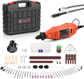 GOXAWEE Rotary Tool Kit with Keyless Drill Chuck and Flex Shaft, Variable Speed Electric Multiuse Tool & 140 Accessories for Cutting, Drilling, Engraving, Grinding, Sanding, Polishing, Crafts, and DIY