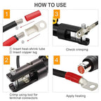 0 Gauge Lugs 4 PCS 1/0 AWG - 3/8'' Tinned Copper Cable Lugs Wire Lugs UL Listed 0 Gauge Ring Terminals Battery Cable Ends Heavy Duty Closed End Crimp Connectors with 4 PCS 3:1 Heat Shrink Tubing