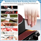2 in 1 Mini Belt Disc Sander,4 Inch Sanding Disc Machine,1.18 x 13 inch Belt Sander 8000RPM for Knife Sharpening, Wood, Crafts, Metal, Stone, and Scissors Grinding