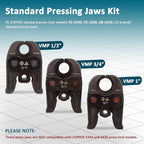 3PCS MegaPress Jaws Kit with 1/2" to 1" for Carbon Steel Pipes Compatible with Standard Press Tools Hydraulic Pressing Tools