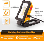 LUTEC Rechargeable Work Light, 1000 Lumens LED Magnetic Light with Magnetic Base and Hanging Hook，360°Rotate and 200°Swivel for Car Repair, Emergency and Camping-2 Pack