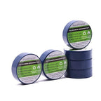 Electrical Tape Blue 6 Pack 3/4-Inch by 30 Feet, Voltage Level 600V Dustproof, Adhesive for General Home Vehicle Auto Car Power Circuit Wiring Blue