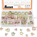 55Pcs Spring Band Type Action Fuel Line Silicone Vacuum Hose Pipe Clamp Low Pressure Air Clip Clamps Fasteners Assortment Kit (5 x 7mm 8mm 9mm 10mm 11mm 12mm 13mm 14mm 15mm 16mm 17mm)