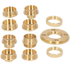 11 Pieces Brass Router Template Bushing Guides Set with Storage Box, Metal Bushing Set with Lock Nut Adapter Router Accessory