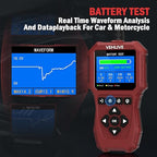 Car Battery Tester 6V 12V 24V, 5-3000CCA Automotive 12V and 24V Dual Circuit Testing, Load/Alternator Tester, Digital Auto Battery Analyzer Charging Cranking System Tester for All Cars Motorcycle Boat