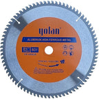 Yolan 8-1/4-Inch 80 Teeth Circular Saw Blade with 5/8-Inch Diamond Knockout Arbor, 8-1/4" Tungsten Carbide Tip for Cutting Aluminum, Non-Ferrous Metal Table Saw Accessories,Polished Miter Saw Blade