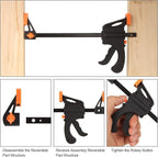 4 Inch Bar Clamps for Woodworking, 8 Pack Quick Grip Clamps Trigger Clamp One Handed Ratchet Clamp, Mini Small Bar Clamp for Craft