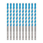 toolant 5/16" Concrete Drill Bit Set & Masonry Drill Bit Set, Shockproof Hex Shank Hammer Drill Bit Set for Glass/Brick/Plastic/Cement/Tile, Industrial Strength Carbide Drill Bit Tip 1/4" Box of 10