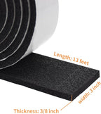 DOBTIM Pipe Insulation Foam Wrap Tape, self Adhesive with high Resilience for Pipe Insulation Wrap 13 Ft Long x 3 Inch Wide x 3/8 Inch Thick