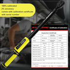 Digital Torque Wrench,1/2-Inch Drive Torque Wrench - 5-340Nm (4-250 ft-lb),Heavy Duty Torque Wrench with Buzzer, 5 Units, ±2% Accuracy for Trucks & Machinery